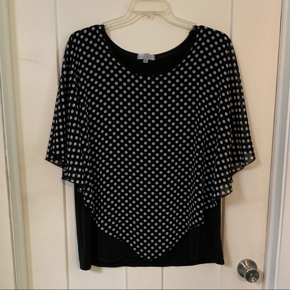 Plus size 2x polka dot blouse